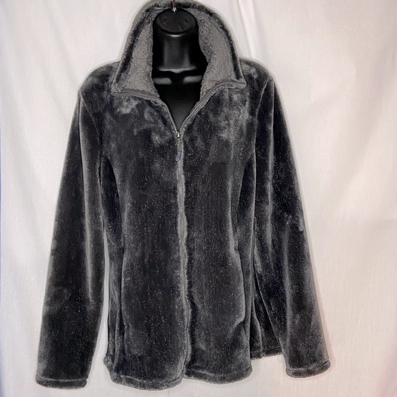 32 Degrees Heat. Dark Gray/Pewter Faux Fur Coat. Size Large. Like New. - Picture 4 of 11